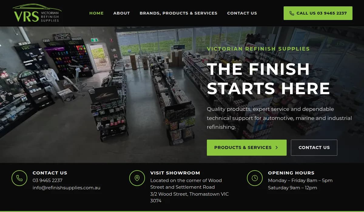 Victorian Refinish Supplies website
